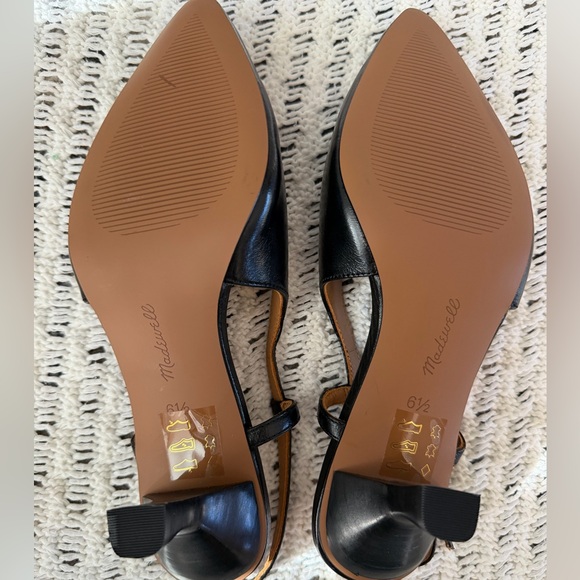 NWOT MADEWELL The Debbie Slingback Classic Black Pointed Toe Pump Heel Women 6.5 - Picture 8 of 10